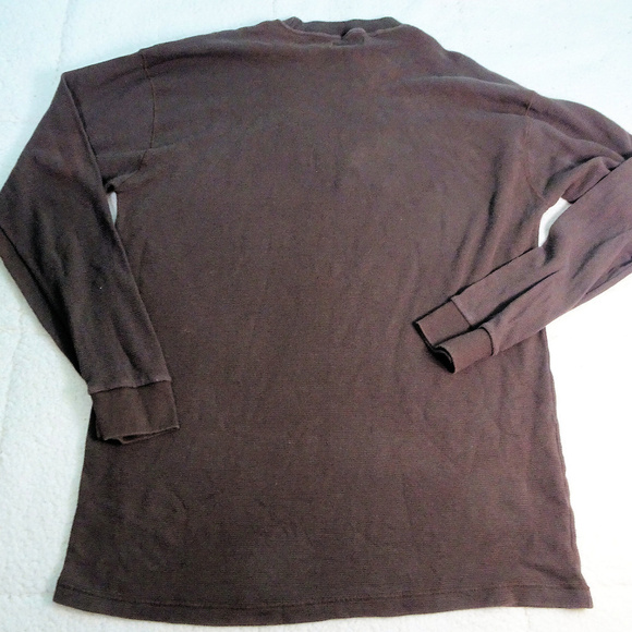 Coogi Embroidered Brown Thermal L/S Shirt 3XL - Picture 2 of 5